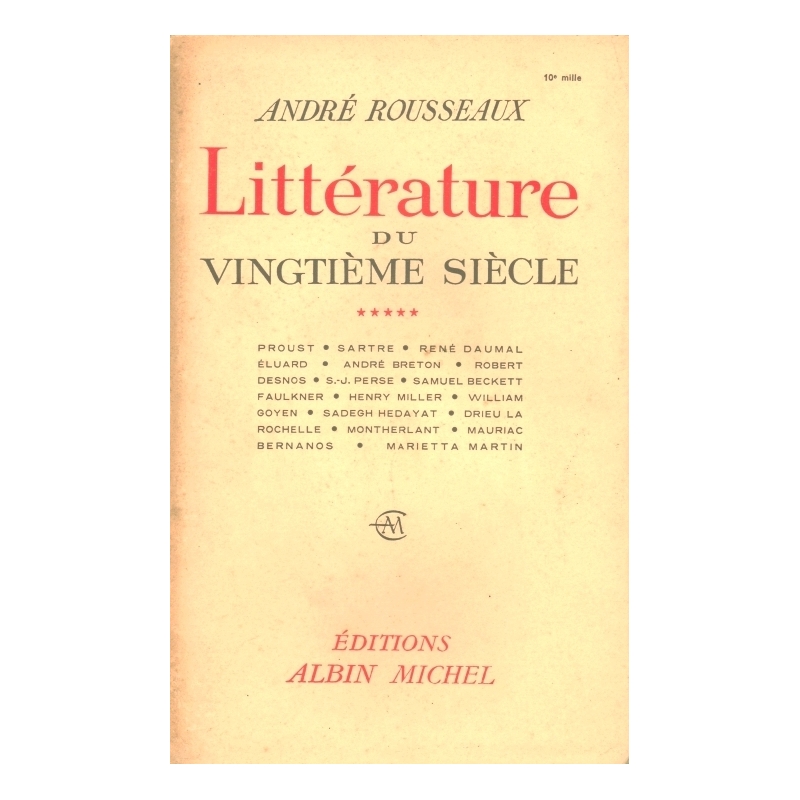 Littérature du vingtième siècle, tome V