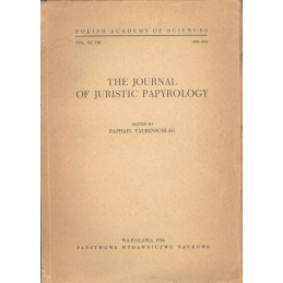 The Journal of juristic papyrology. Volume VII-VIII. 1953-1954