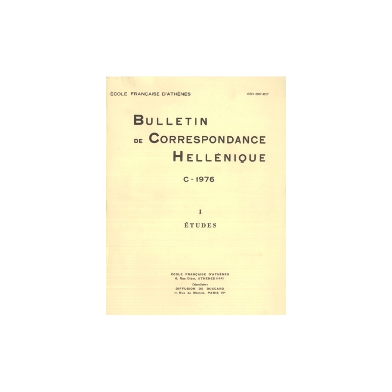 Bulletin de Correspondance Hellénique - C - 1976 