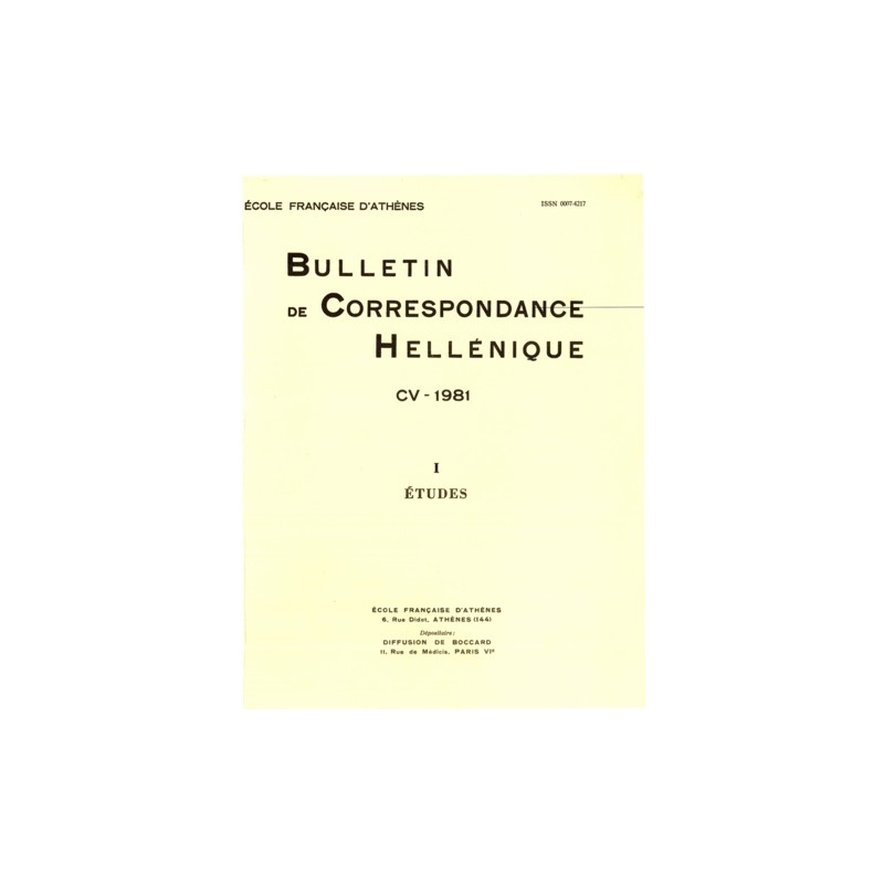 Bulletin de Correspondance Hellénique - CV - 1981 