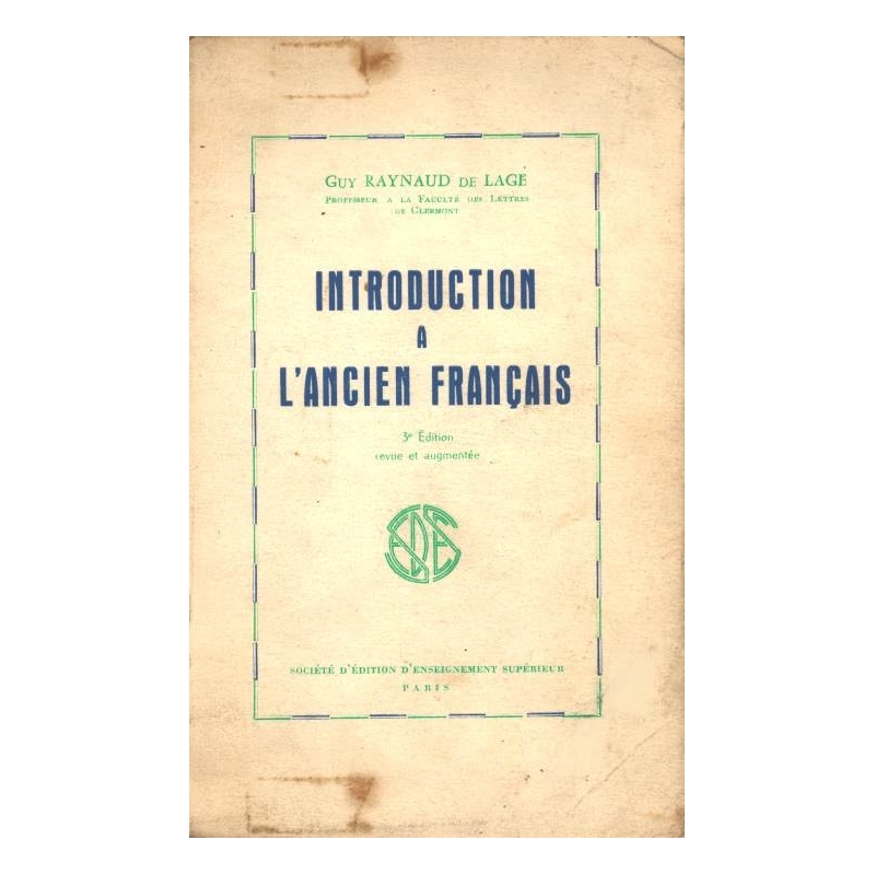 Introduction à l'ancien français