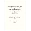 L\'épigraphie grecque au Collège de France