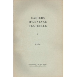 Cahiers d'analyse textuelle n°8