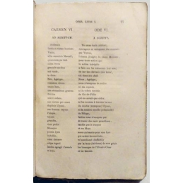 Les Odes et Epodes, tome premier. Les auteurs latins expliqués d'après une méthode nouvelle par deux traductions françaises