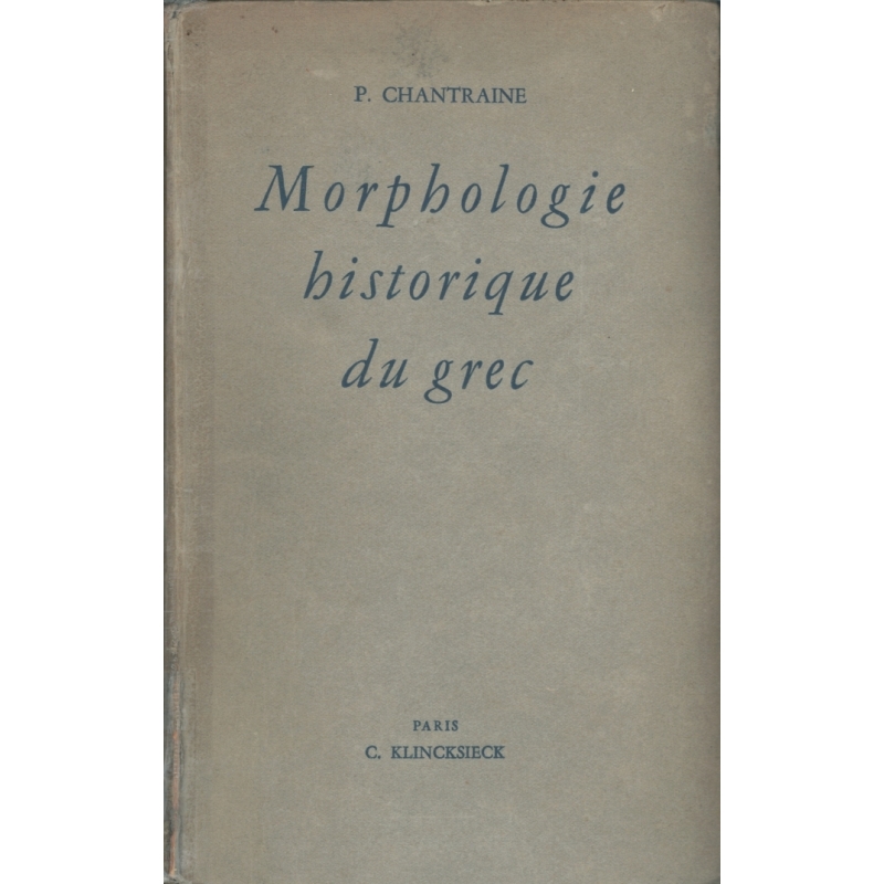 Morphologie historique du grec