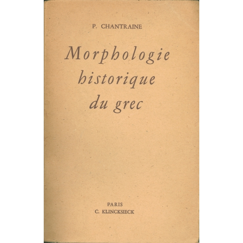 Morphologie historique du grec