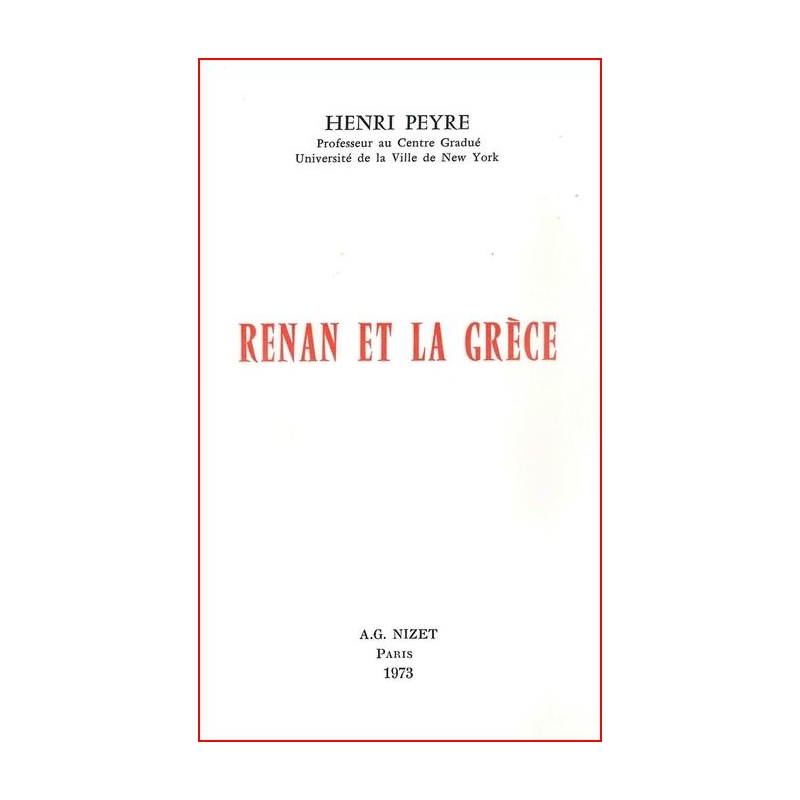 Renan et la Grèce