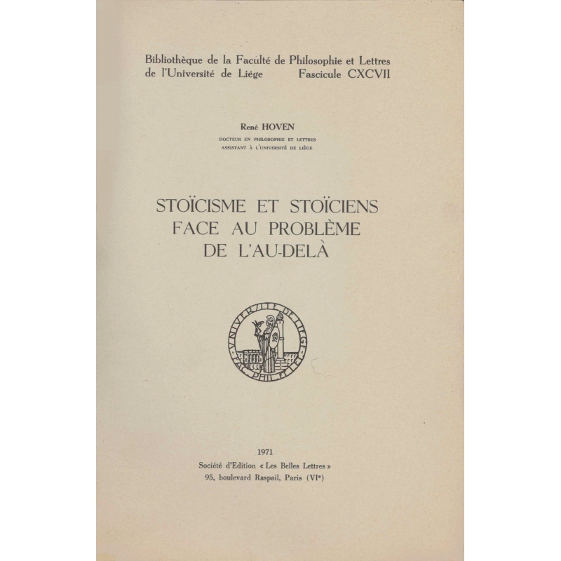 Stoïcisme et Stoïciens face au problème de l’au-delà